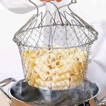 Multi Functional Foldable Rinse Chef Basket, Magic Basket Mesh